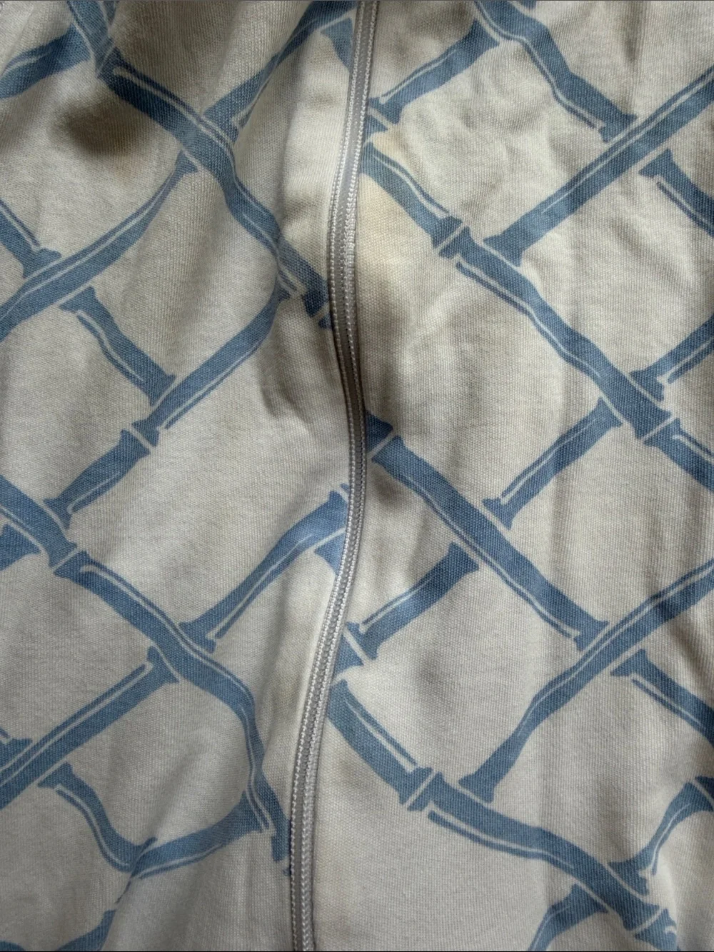 Beaufort Bonnet Blue Lattice Pattern Kids One-Piece Footed Pajamas